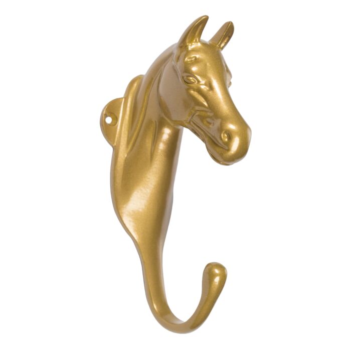 HKM Horsehead Aluminium Hanging Hook - Gold