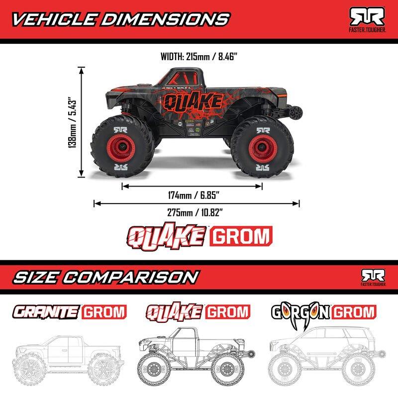 ARRMA 1/16 QUAKE GROM 4X4 RTR Brushed MT (Battery & Charger Included), Purple - 21