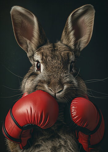 Boxing Rabbit - Poster