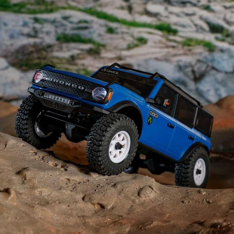AXIAL 1/30 SCX30 Ford Bronco 4X4 RTR Brshed RC (Batt & Char Included), Blue - 3