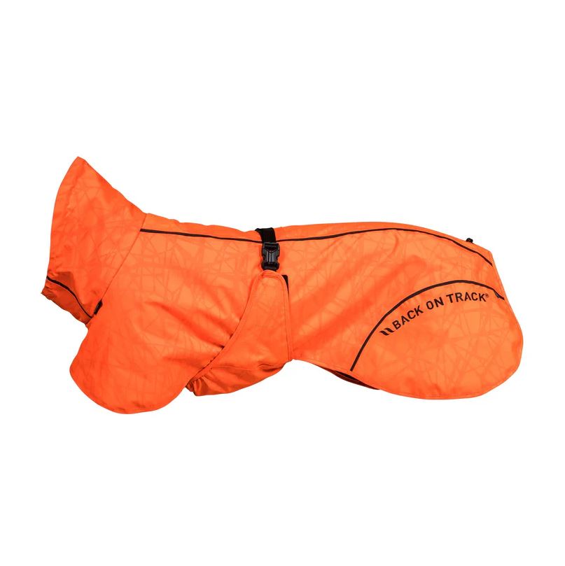 Back on Track Bay Hunderegenmantel - Orange/Hoher Rutenansatz