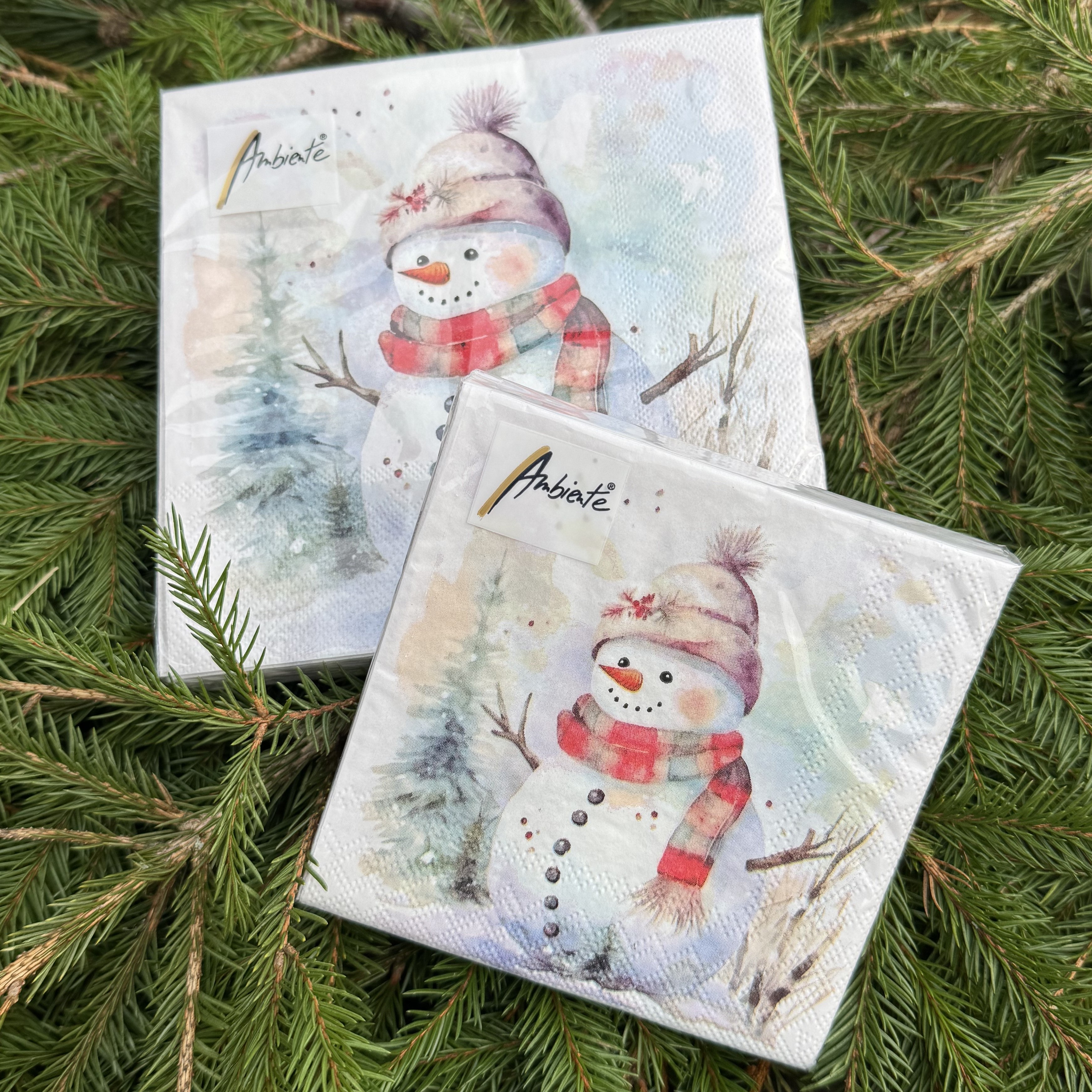 Servetter - Snowman in nature