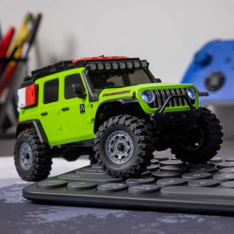 AXIAL 1/30 SCX30 Jeep Wrangler JLU 4X4 RTR Brsh RC (Batt & Char Included), Green - 4
