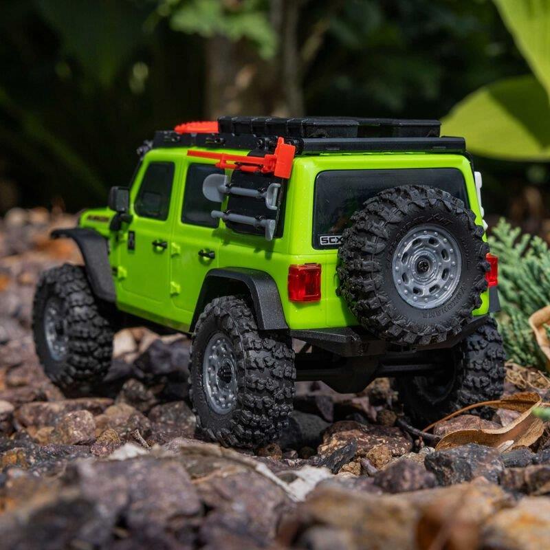 AXIAL 1/30 SCX30 Jeep Wrangler JLU 4X4 RTR Brsh RC (Batt & Char Included), Green - 7