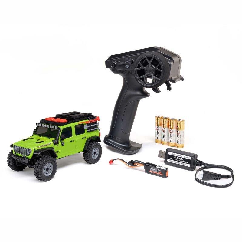 AXIAL 1/30 SCX30 Jeep Wrangler JLU 4X4 RTR Brsh RC (Batt & Char Included), Green - 2