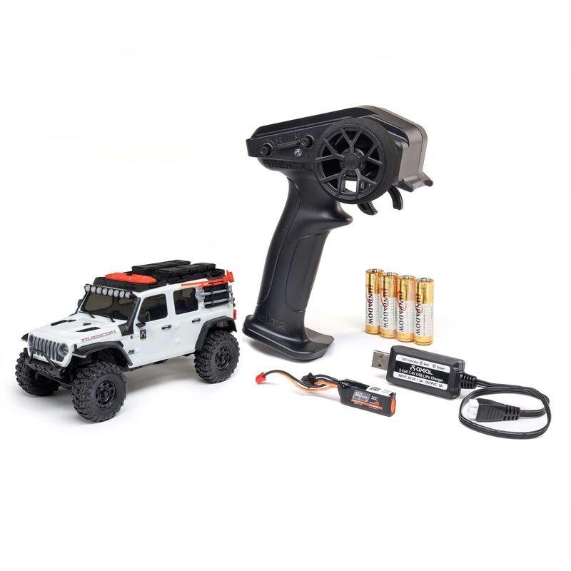 AXIAL 1/30 SCX30 Jeep Wrangler JLU 4X4 RTR Brsh RC (Batt & Char Included), White - 2