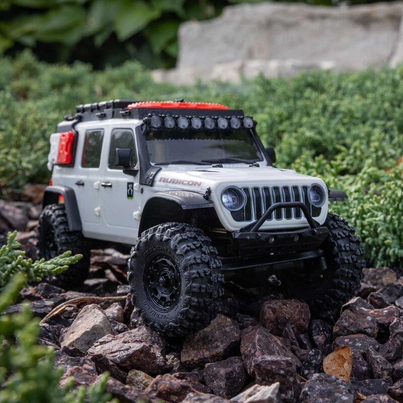 AXIAL 1/30 SCX30 Jeep Wrangler JLU 4X4 RTR Brsh RC (Batt & Char Included), White - 5