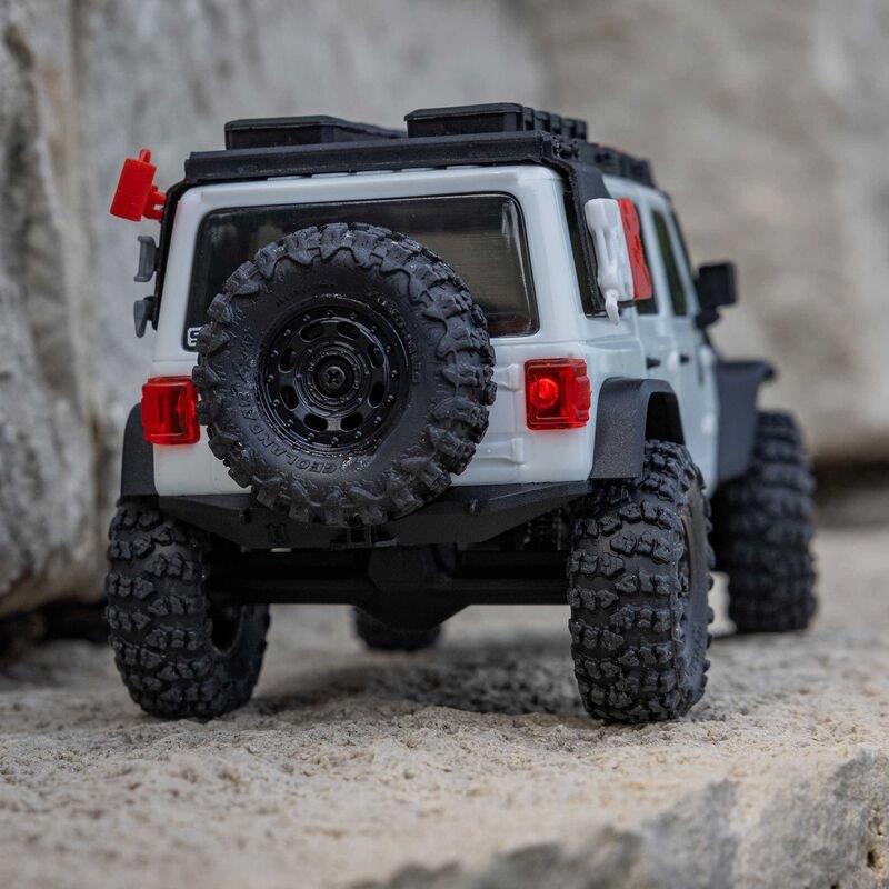 AXIAL 1/30 SCX30 Jeep Wrangler JLU 4X4 RTR Brsh RC (Batt & Char Included), White - 4