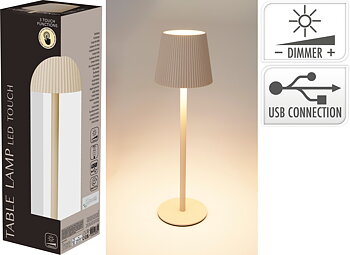 Bordslampa 10x36cm cream