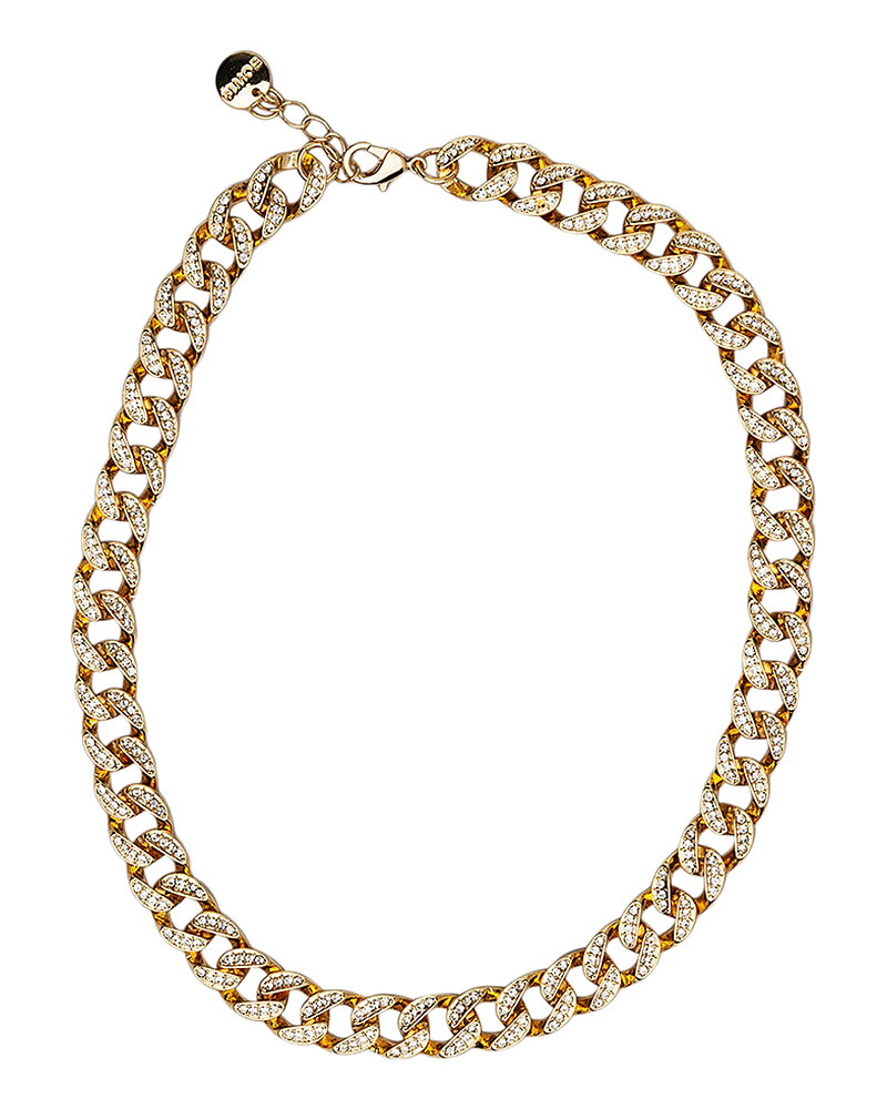 Halsband Diora guld med strass