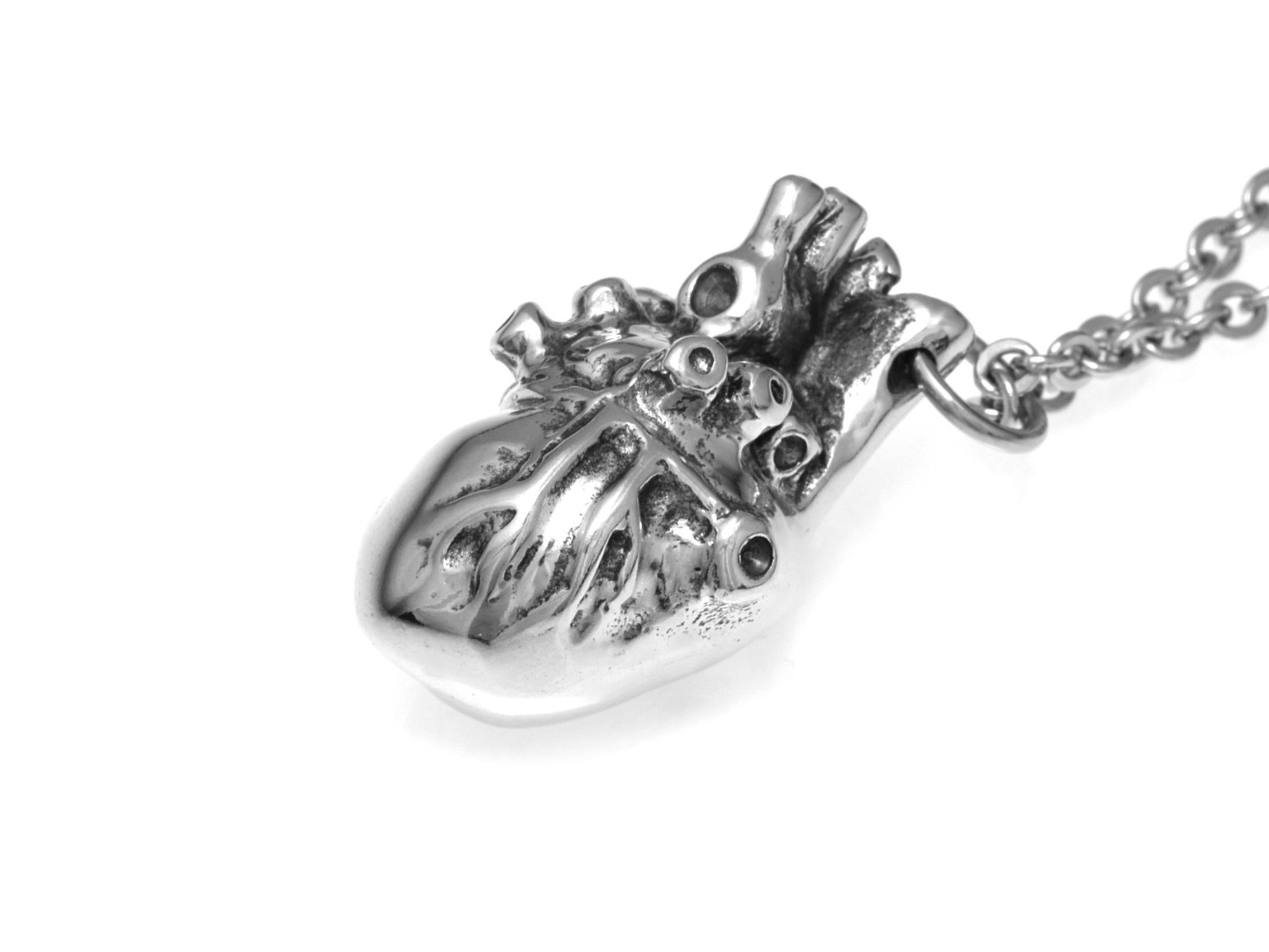 Anatomiskt Hjärta Halsband, Handgjort Anatomi Smycke - 3