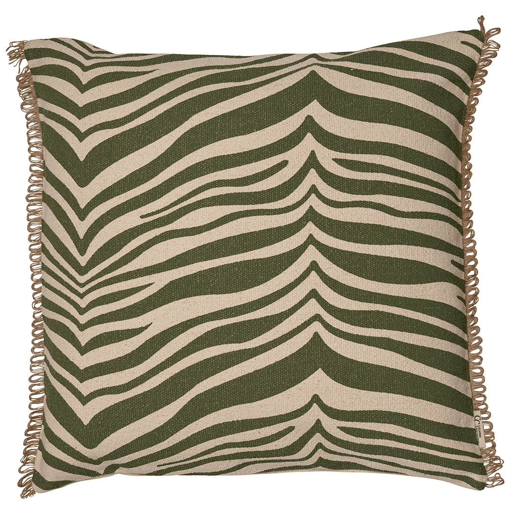 Kudde Zebra Grön 50x50cm