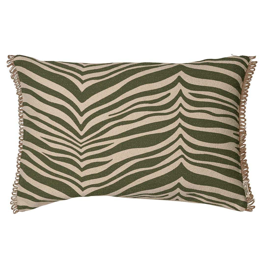 Kudde Zebra Grön 40x60cm