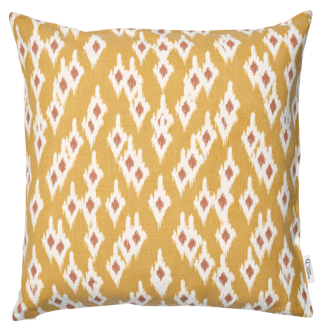 Kuddfodral Ikat Dimond Ockra 50x50cm
