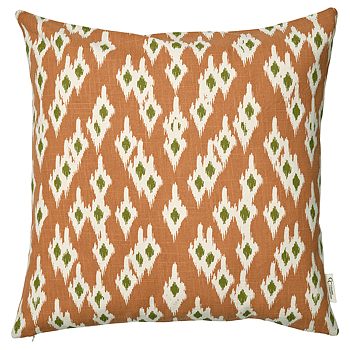 Kuddfodral Ikat Dimond Terrakotta 50x50cm