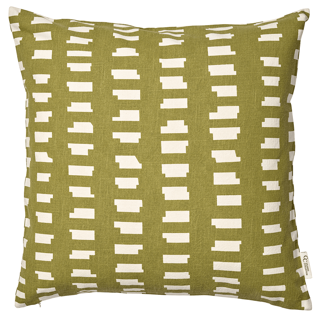 Kuddfodral Ikat Block Grön 50x50cm
