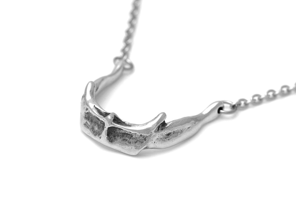 Anatomisk Hyoid Tungben Halsband, Handgjort Anatomi Smycke - 2