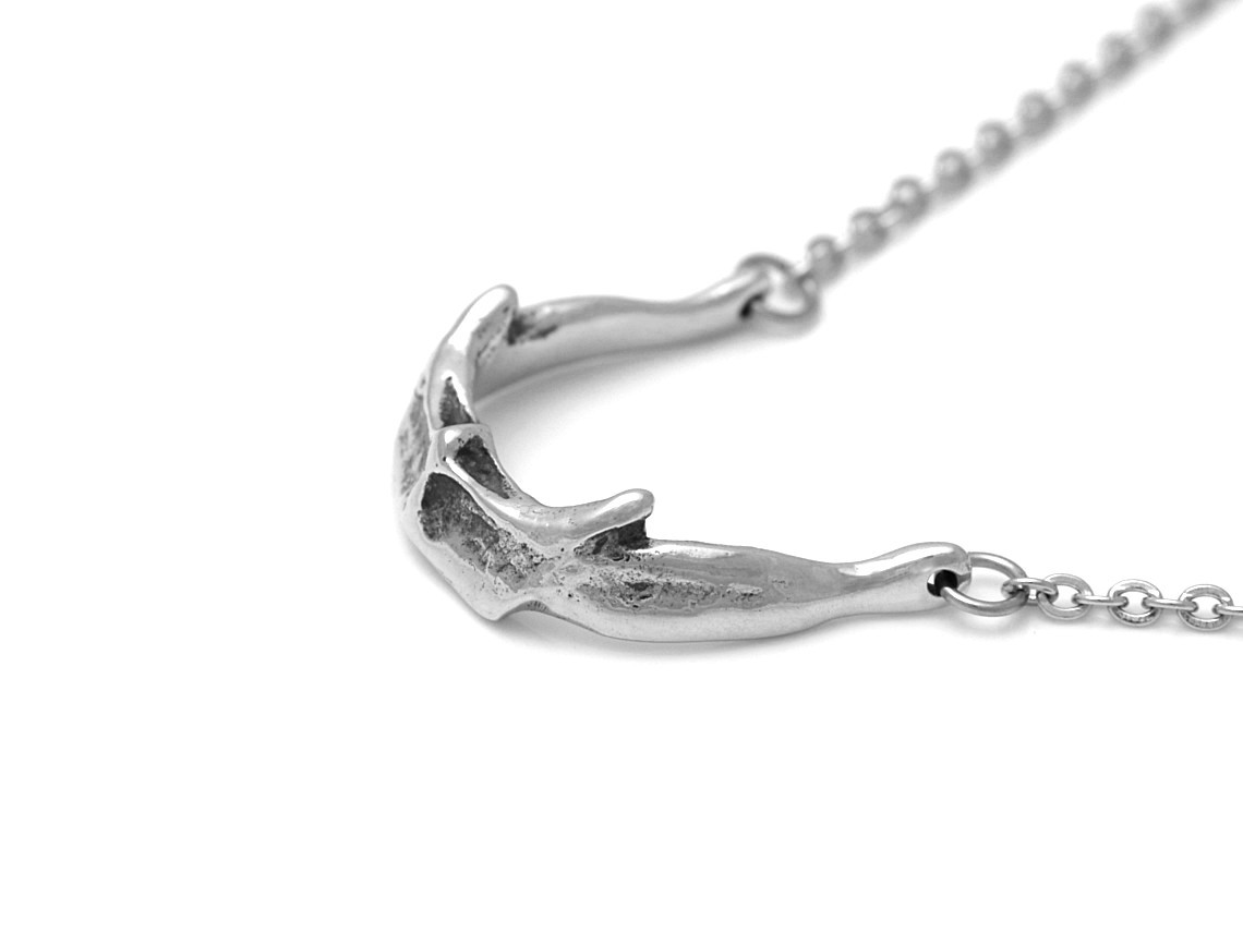 Anatomisk Hyoid Tungben Halsband, Handgjort Anatomi Smycke - 3