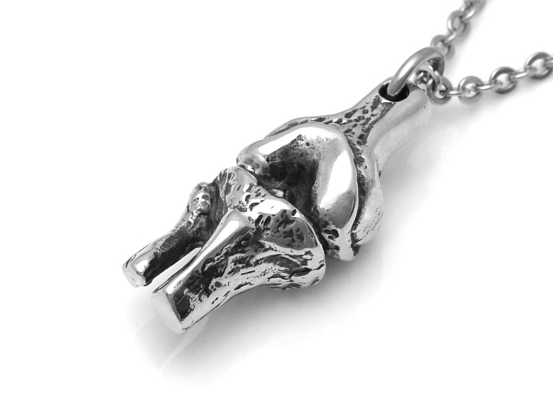 Anatomisk Knäled Halsband, Handgjort Anatomi Smycke