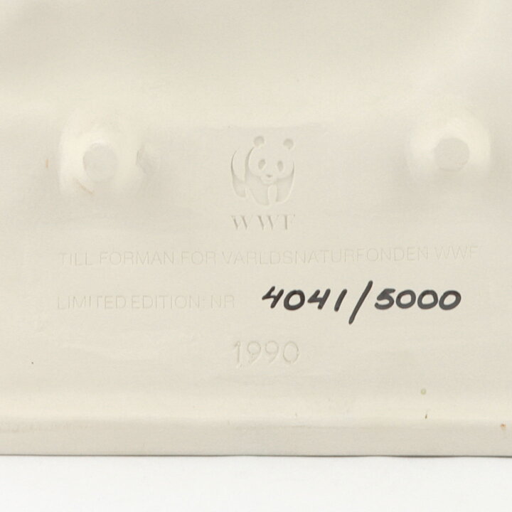Staffan Johnson (WWF 1990) White Wall Plaque with Seal Motif 32 cm