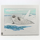 Staffan Johnson (WWF 1990) White Wall Plaque with Seal Motif 32 cm