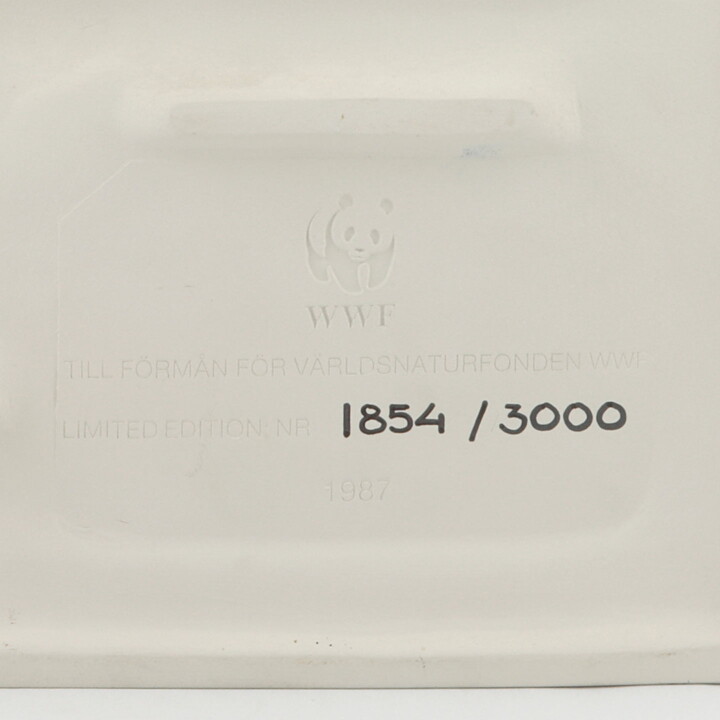 ステファン・ジョンソン  WWFシリーズ  鷲の白い陶板  32cm  1987年