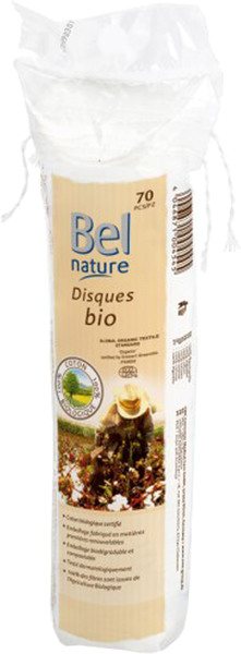 Ekologiska bomullsrondeller Bel Nature 70g