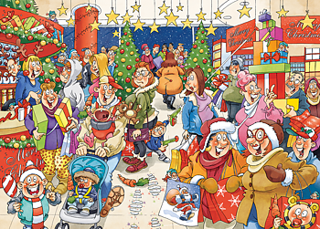 Wasgij Christmas #10 The Mysteri Shopper! 1000 bitar Jumbo