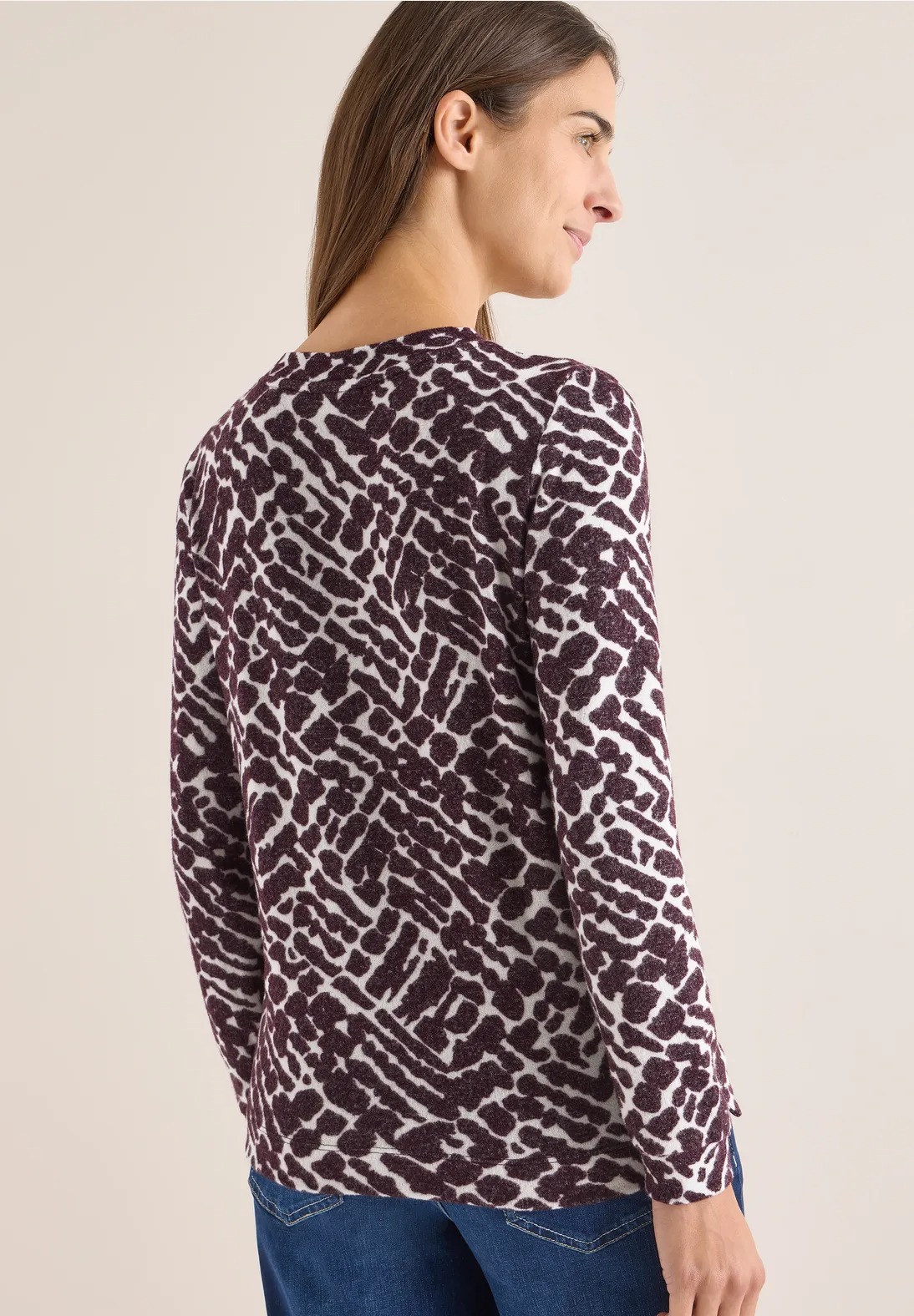 Cosy Melange AOP T-shirt - Cecil