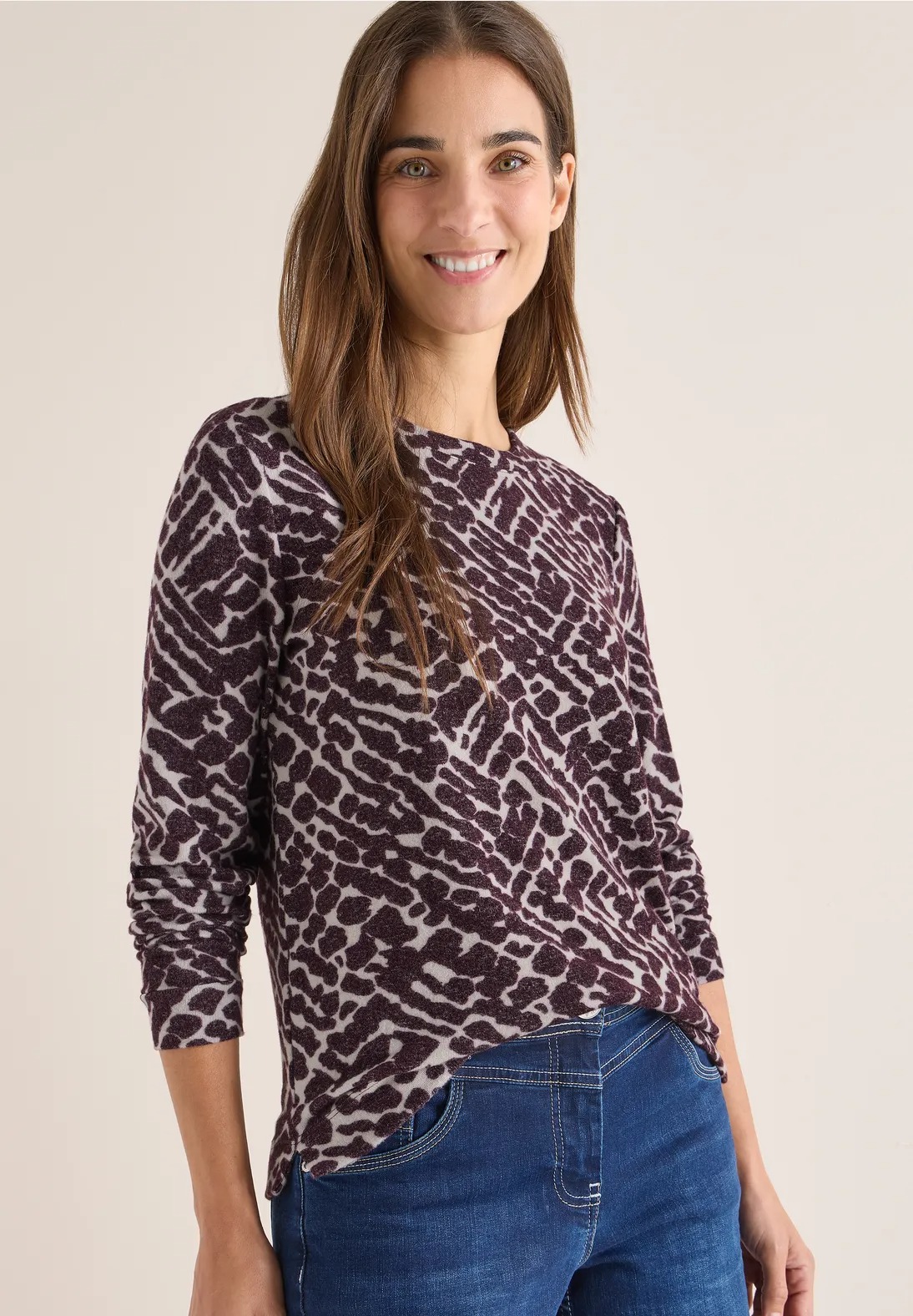 Cosy Melange AOP T-shirt - Cecil - 3