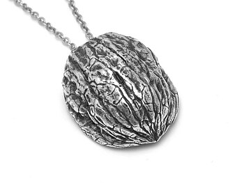 Valnötsskal Halsband, Handgjort Nöt Smycke