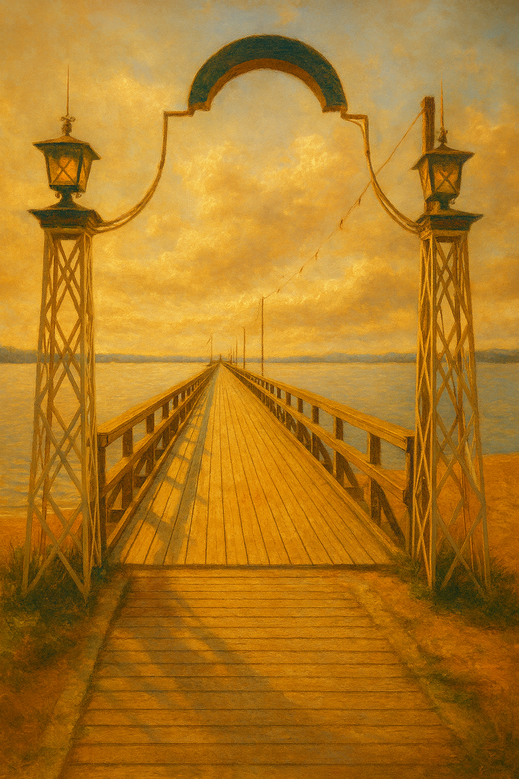 Canvas board - Långbryggan in Rättvik