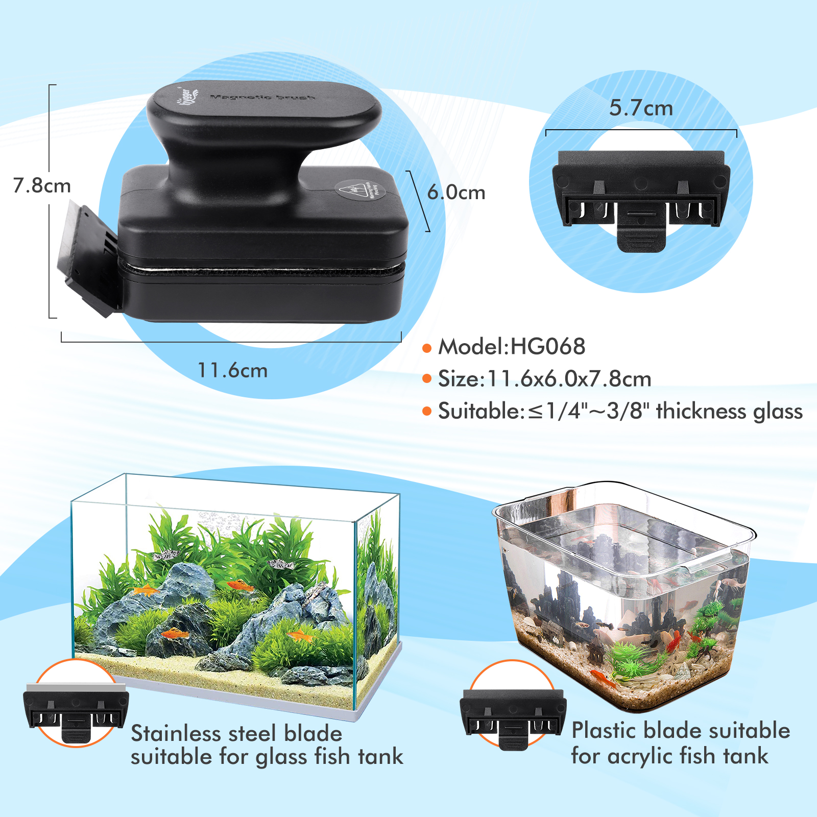 Hygger HG068-M - Flytande Algmagnet - 4