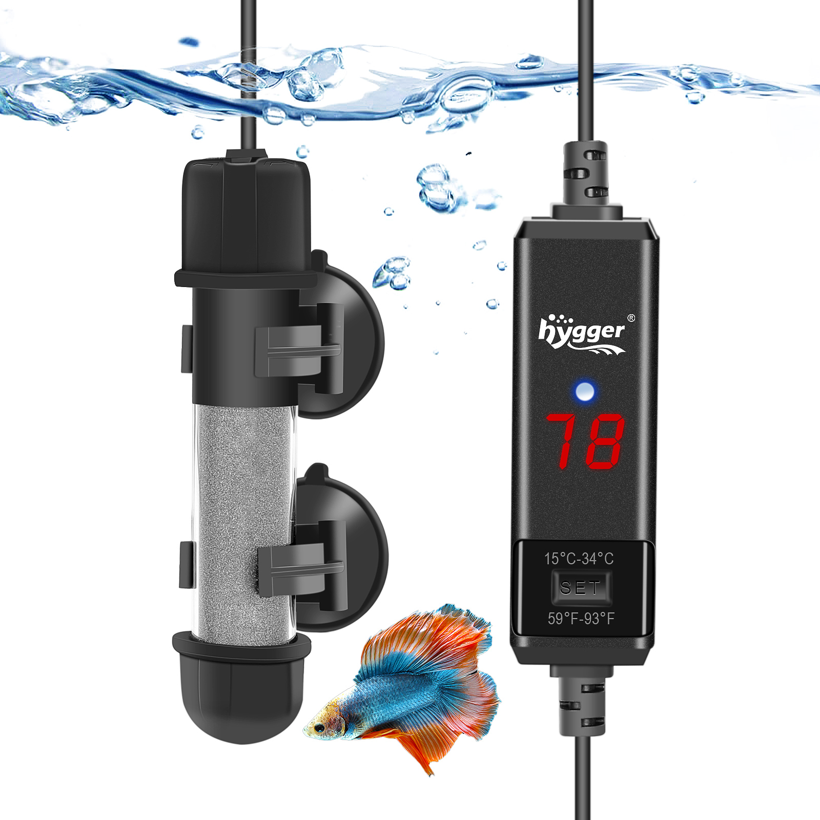 Hygger HG031 - Kompakt doppvärmare