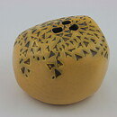 Johnny Rolf (1966) Yellow Flower Stone with Relief Decor 14/10 cm
