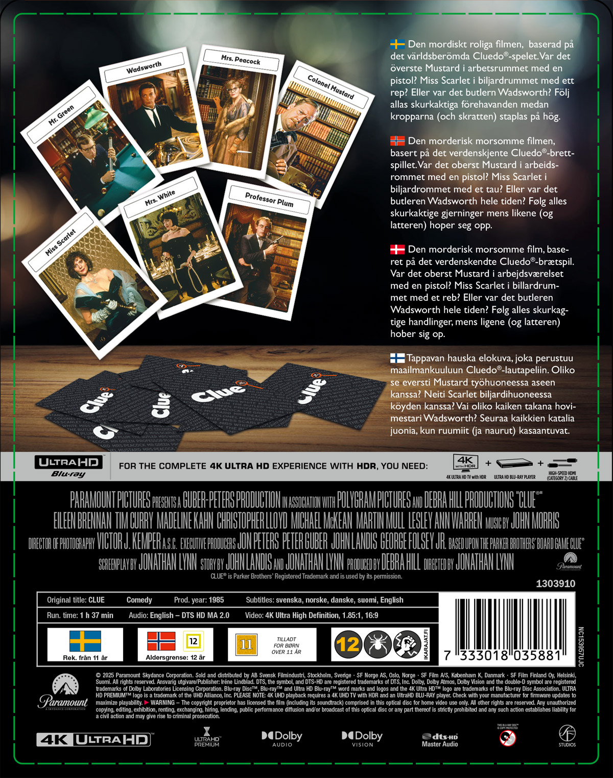 Clue (Limited Edition Steelbook) (4K Ultra HD) - 2