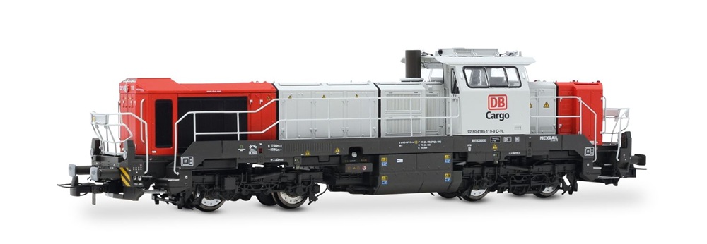 Diesellok Vossloh DE 18, röd/grå DB Cargo, Ep VI