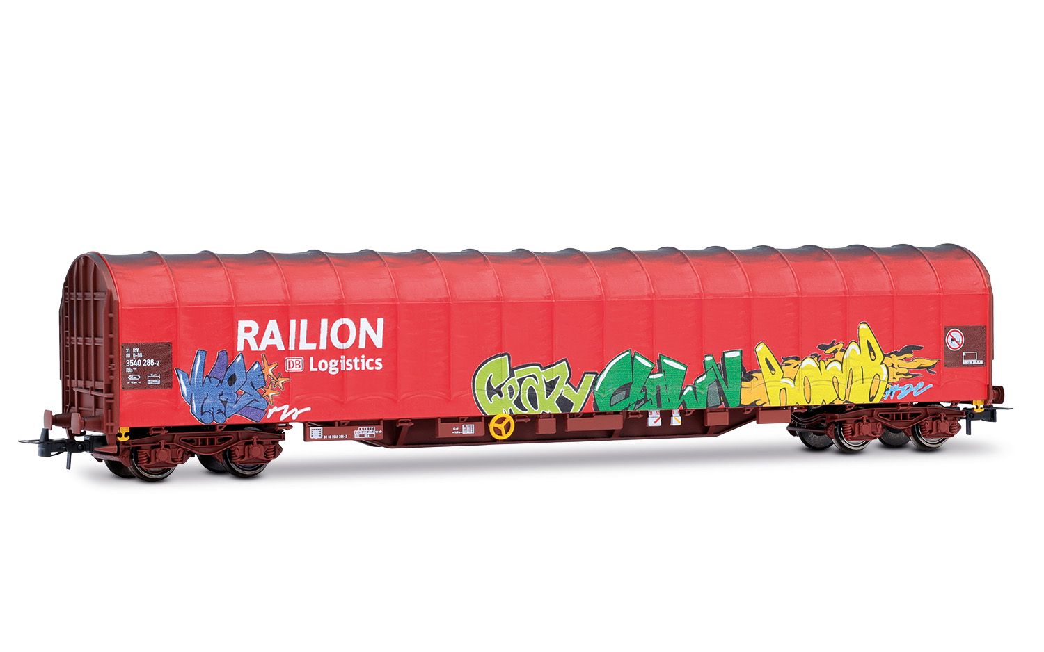 Kapellvagn Rils 4a 'Railion' graffitti, DB AG, Ep VI - 2