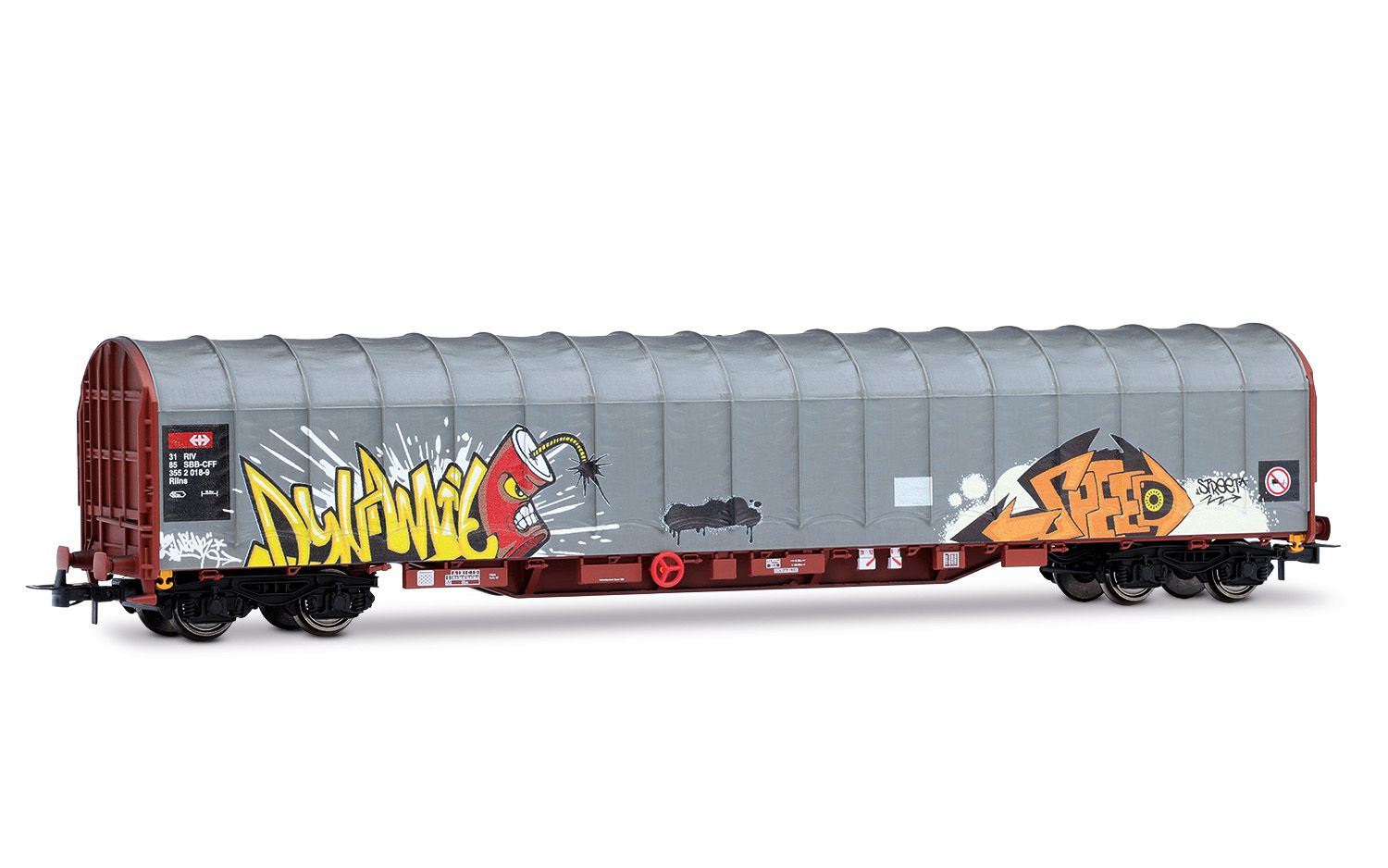 Kapellvagn Rils 4a graffitti, SBB, Ep VI - 2