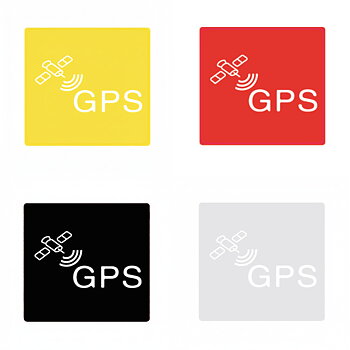 GPS-dekal med satellitsymbol