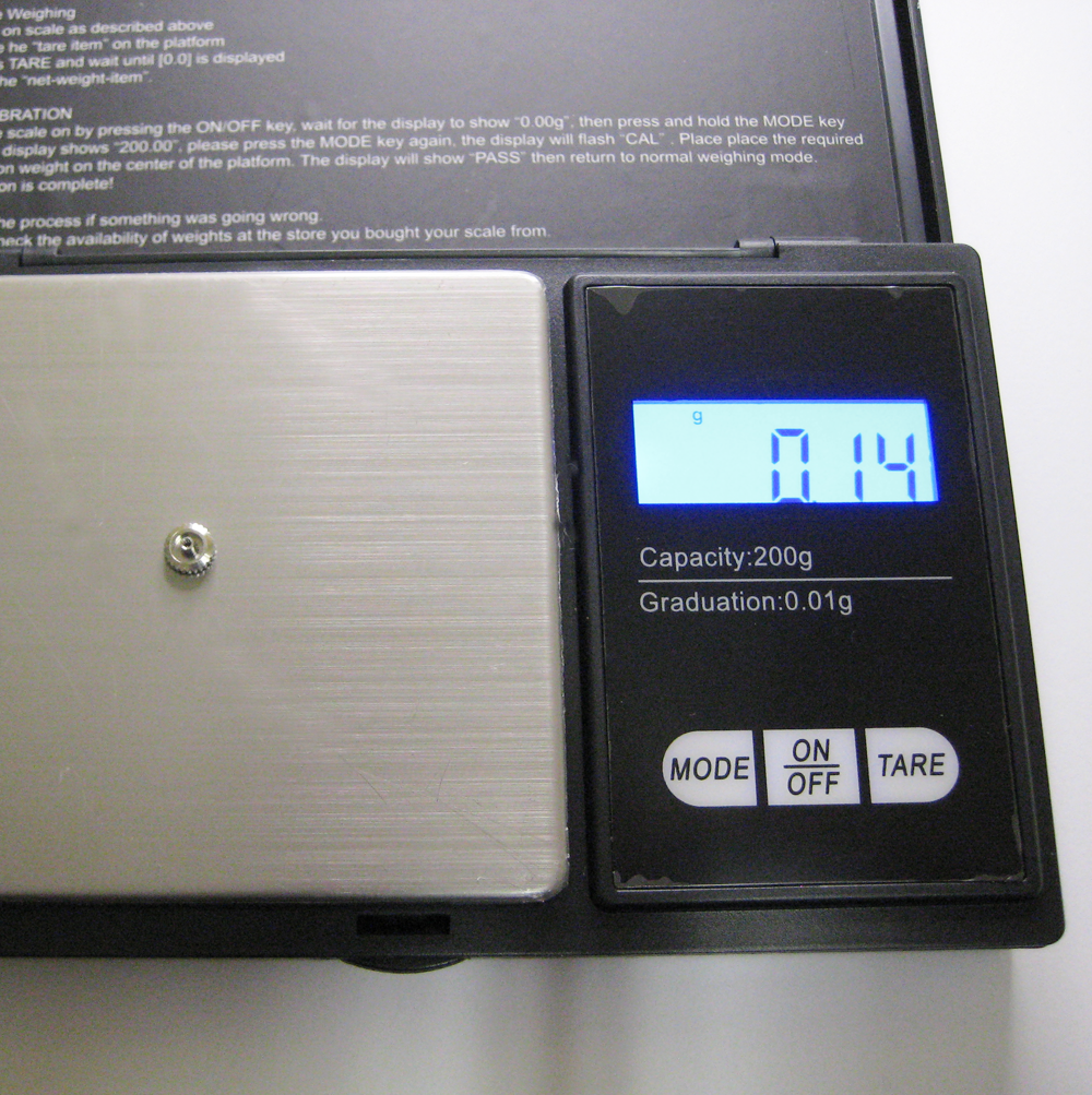 Digitalvåg 0,01 gram (max 200 gram)