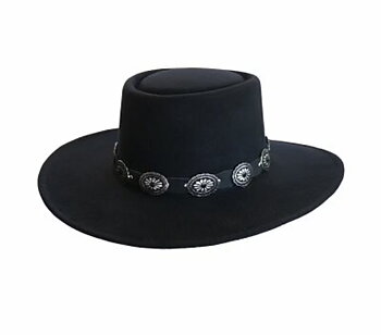Cowboyhatt svart med conchos 