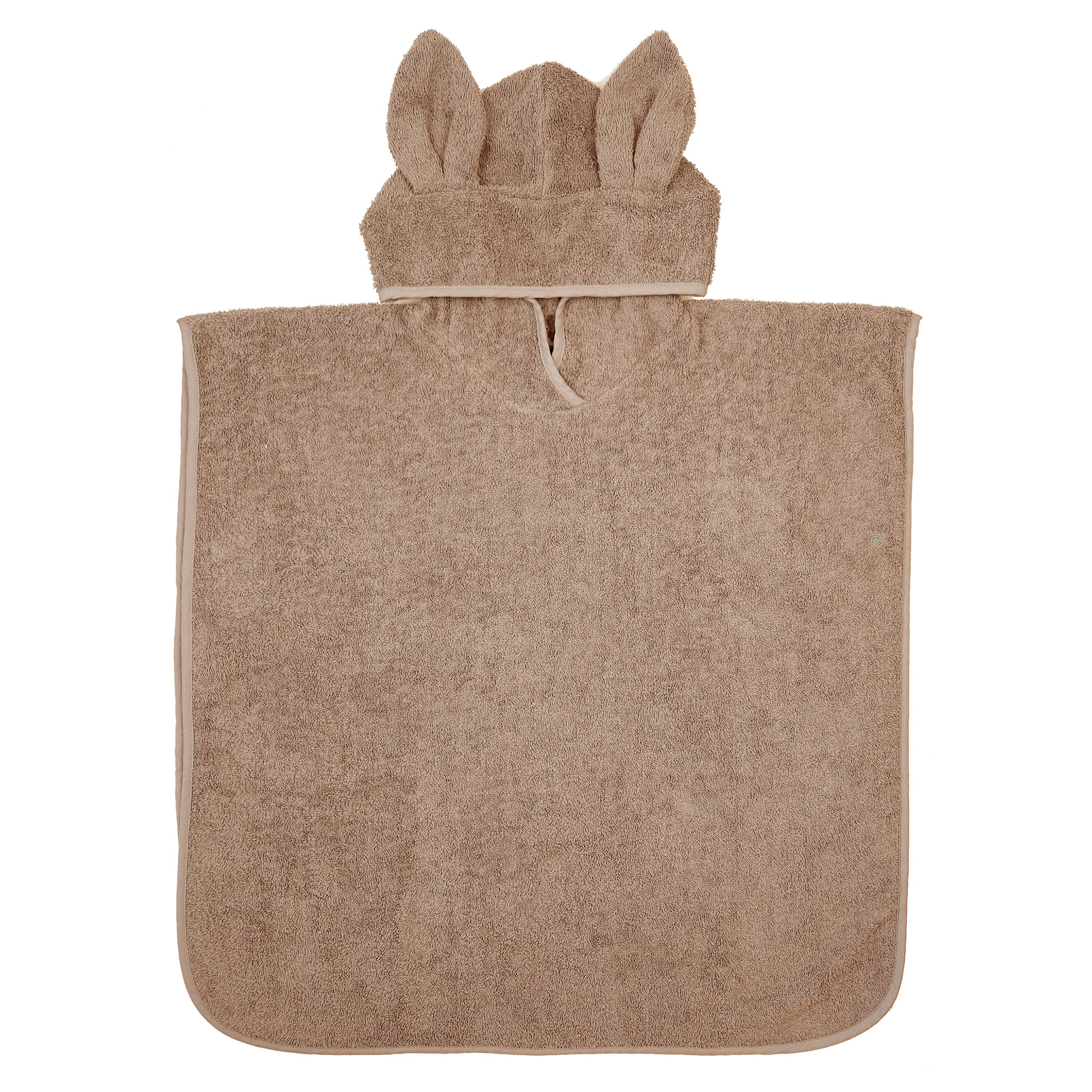 Badponcho, rabbit Warm Taupe