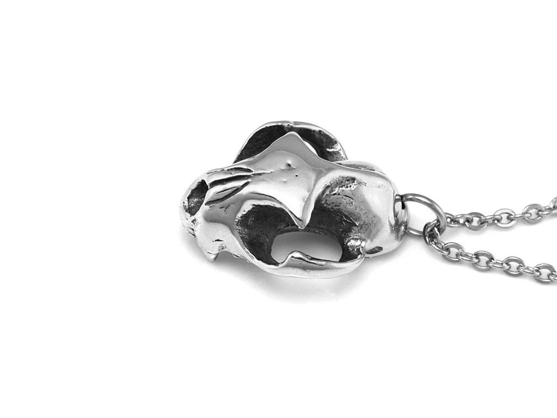 Lodjursskalle Halsband, Handgjort Lodjur Döskalle Smycke - 2