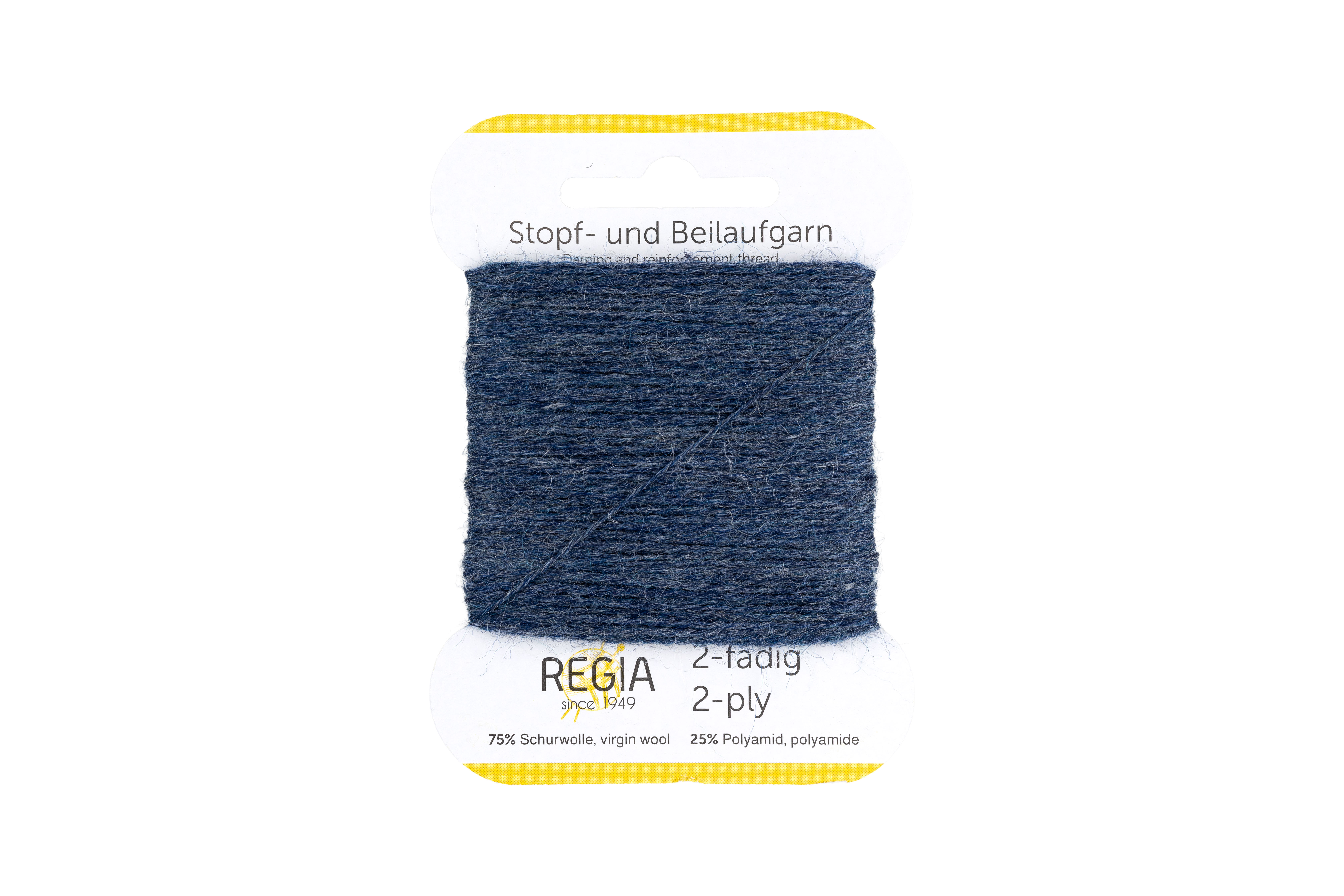 Mendingyarn BLÅ, 75% ULL 25% polyamide