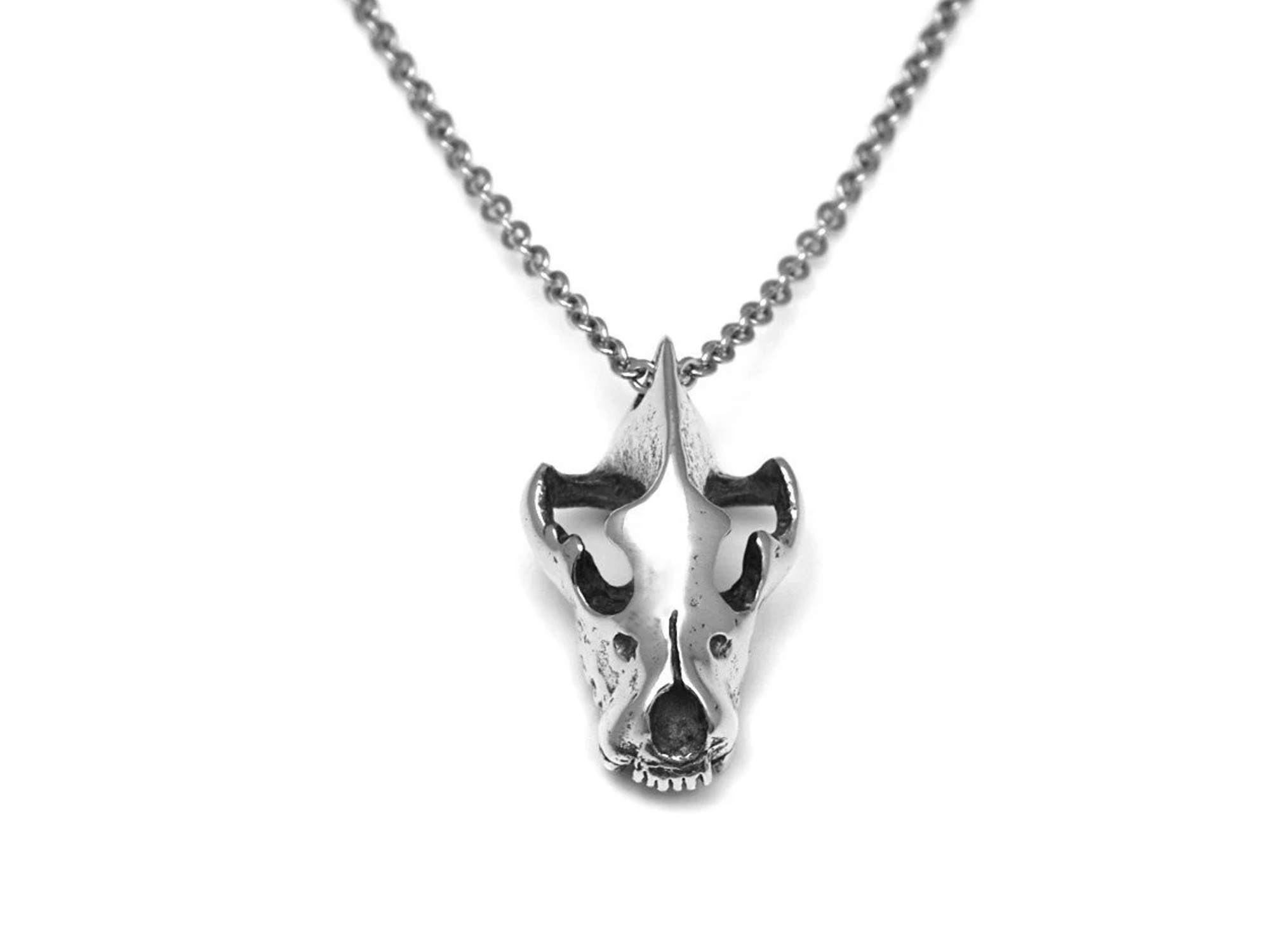 Hyenaskalle Halsband, Handgjort Hyena Döskalle Smycke - 4