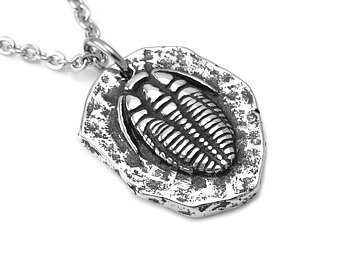 Trilobit Halsband, Handgjort Fossil Smycke