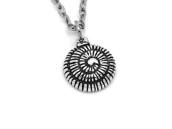 Ammonit Halsband, Handgjort Fossil Smycke