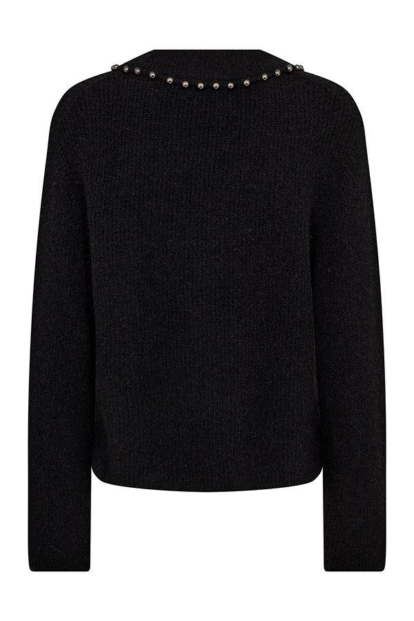 MMZora V-neck Bead Knit Black - 5