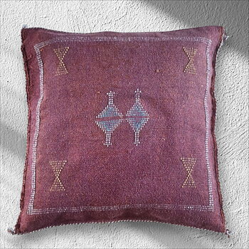 Coussin en tissu Cactus, rose foncé